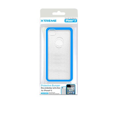 XTREME  PROTECTIVE BUMPER CASE FOR THE IPHONE 5 BLUE