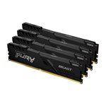 Kingston 128GB 3600MHz DDR4 CL18 DIMM (Kit of 4) FURY Beast Black (HX436C18FB3K4/128)