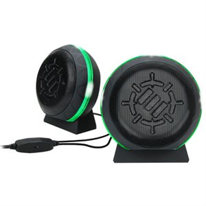 Accessory Power - Enhance - USB LED Gaming Speakers - Green