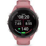 Garmin Forerunner 265S, Black Bezel with Light Pink Case and Light Pink/Whitestone Silicone Band