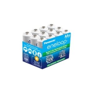 Panasonic Eneloop Pack of 12 AA Rechargeable Ni-MH Batteries