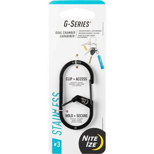 NITE IZE G-Series Dual Chamber Carabiner #3 - Black