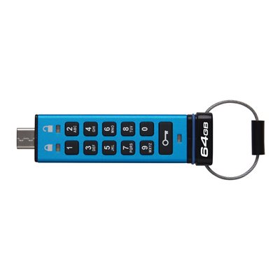 Kingston 64GB USB-C IronKey Keypad 200C, FIPS 140-3 Lvl 3 (Pending) AES-256