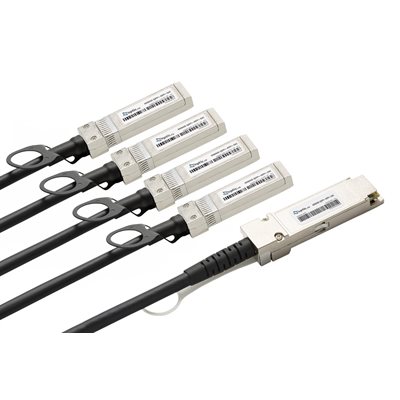 Optic.ca 100GBASE-QSFP28 TO 4X25G SFP+ ACTIVE OPTICAL CABLE, 1 METER , 100% FORTINET COMPATIBLE